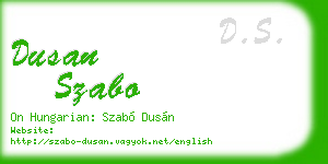 dusan szabo business card